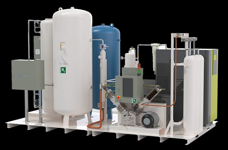 Cấu hình hệ thống tạo khí công nghiệp Cấu hình skid của hệ thống tạo khí công nghiệp tại chỗ