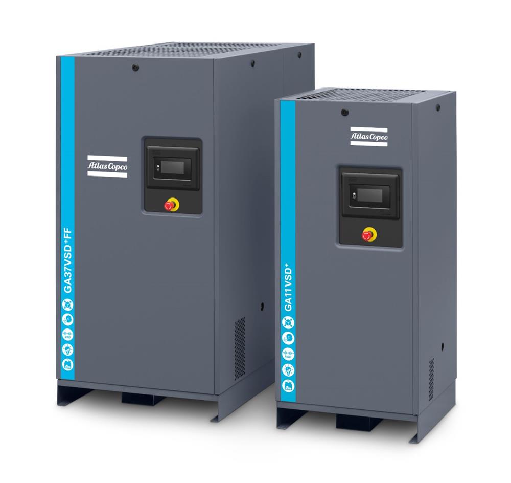 Máy nén khí trục vít Atlas Copco bôi trơn bằng dầu GA